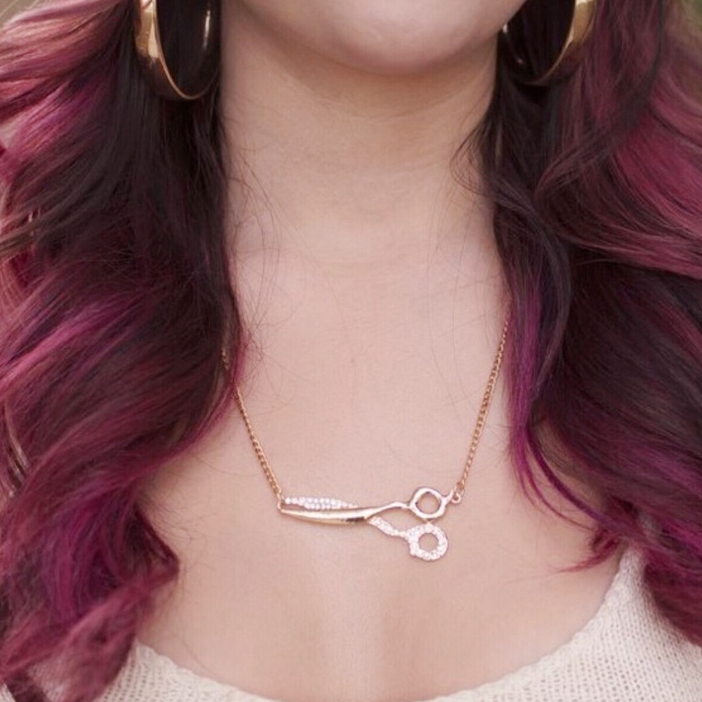 Gold Scissor Faith Necklace